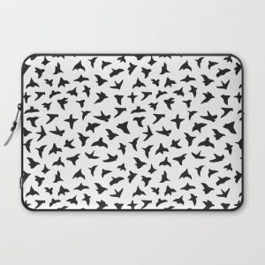 Flock of Birds // black Computer Cover by Rosewall Prints - Laptop Sleeve - 15"