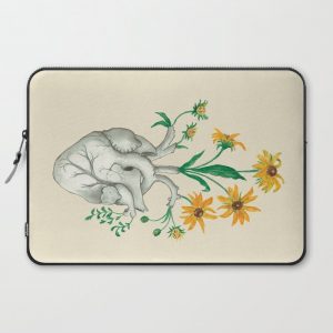 Floral Heart: Sunflower Human Anatomy Valentines Day Gift Computer Cover by OssuariumFloreus - Laptop Sleeve - 15"