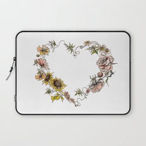 Flower Heart Computer Cover by Jessica Rose - Laptop Sleeve - 13"