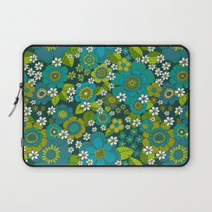 Flower power blue Computer Cover by Yesterday People - Laptop Sleeve - 13"