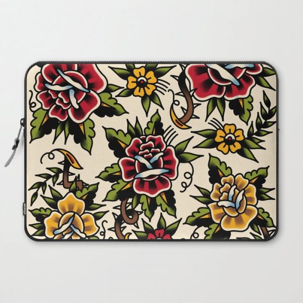 Flower tattoo Computer Cover by Ozzyink - Laptop Sleeve - 15"