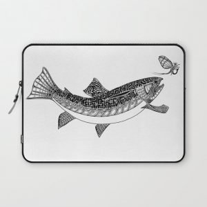 Fly Fish Computer Cover by LindseyRossInk - Laptop Sleeve - 13"