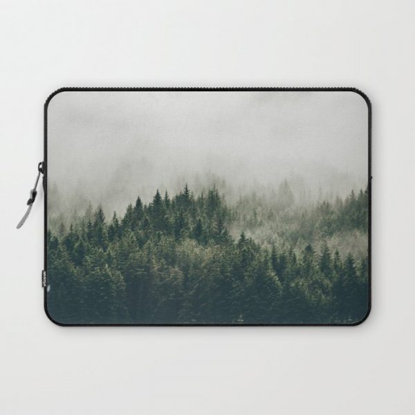 Foggy Mountain Side Computer Cover by Justine Henderson - Laptop Sleeve - 13"