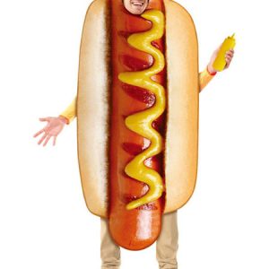 Food Costume Hotdog Jumpsuits Adults Unisex Halloween Costumes