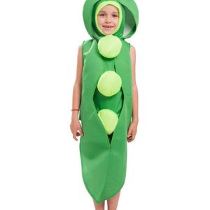 Food Costume Pea Green Kids Fancy Dress Unisex Halloween Costumes