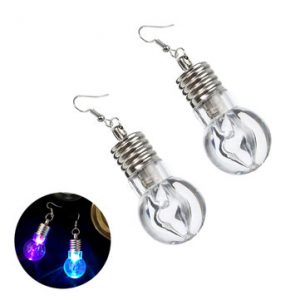 Funny LED Bulb Flashing Earrings