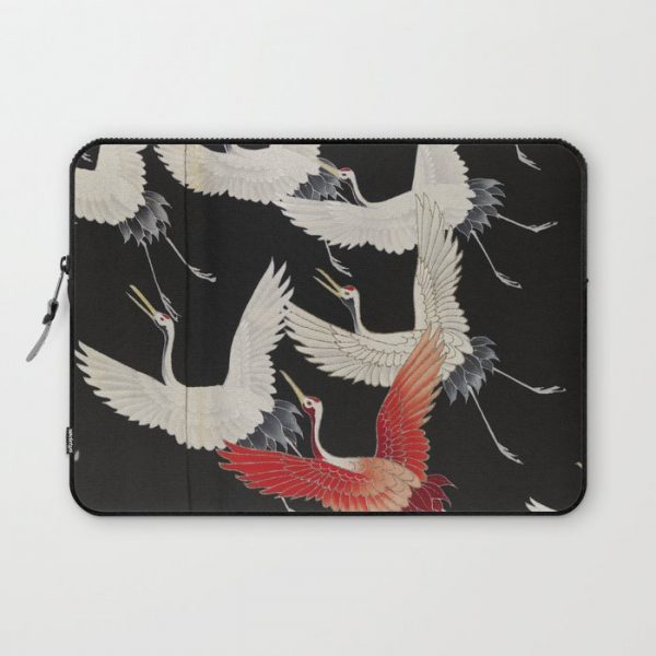 Furisode with a Myriad of Flying Cranes (Japan) Computer Cover by TheArtDeal - Laptop Sleeve - 13"