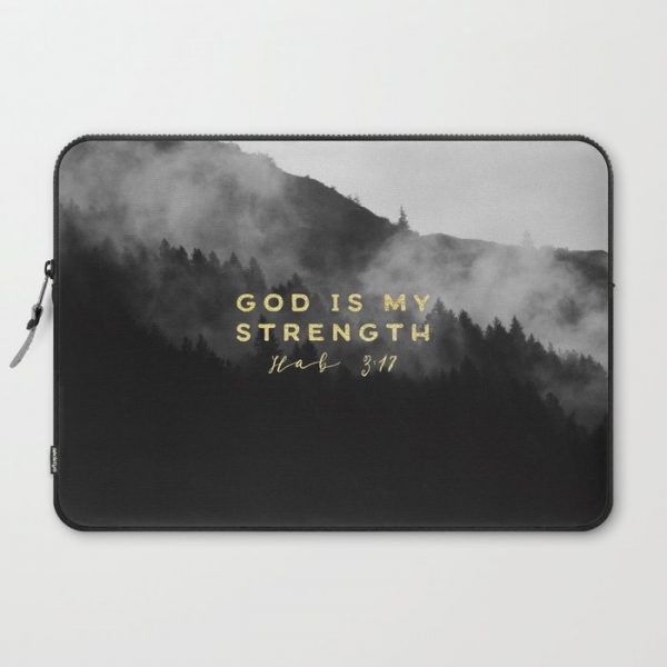 GOD IS MY STRENGTH Computer Cover by Pocket Fuel - Laptop Sleeve - 15"