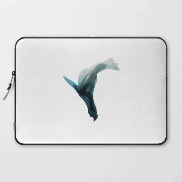 Galapagos sea lions triple exposure Computer Cover by Scubaprincess - Laptop Sleeve - 15"