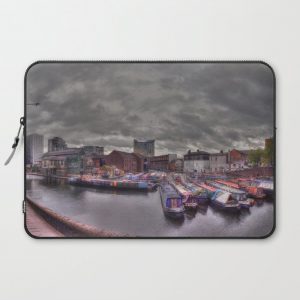 Gas Street Basin - the Canal House at dusk Computer Cover by Catchavista - Laptop Sleeve - 15"