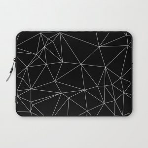 Geometric Black and White Minimalist Pattern Computer Cover by VictoryS. - Laptop Sleeve - 13"