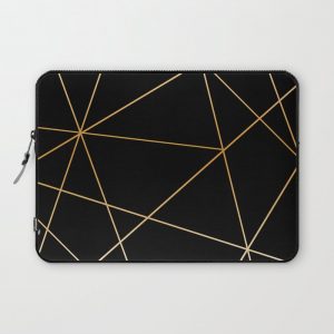 Geometric black gold Computer Cover by Boho dA(c)co - Laptop Sleeve - 13"