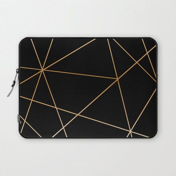 Geometric black gold Computer Cover by Boho dA(c)co - Laptop Sleeve - 13"