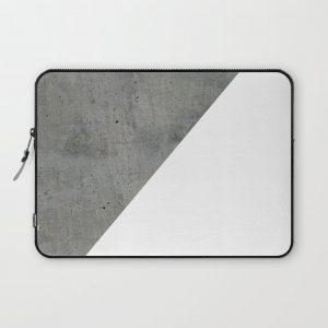 Geometrical Color Block Diagonal Concrete Vs White Computer Cover by ARTbyJWP - Laptop Sleeve - 13"