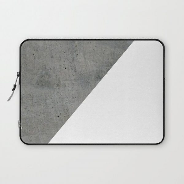 Geometrical Color Block Diagonal Concrete Vs White Computer Cover by ARTbyJWP - Laptop Sleeve - 13"