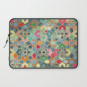 Gilt & Glory - Colorful Moroccan Mosaic Computer Cover by micklyn - Laptop Sleeve - 13"