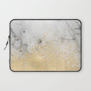 Gold Dust on Marble Computer Cover by Tangerine-Tane - Laptop Sleeve - 13"