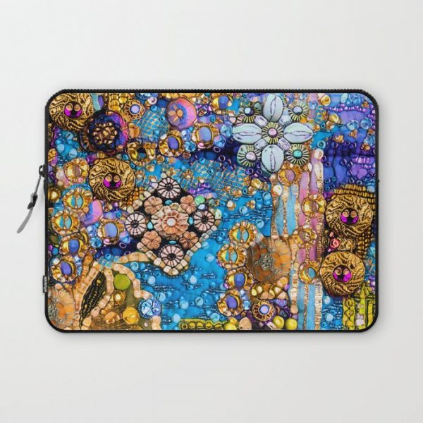 Gold, Glitter, Gems and Sparkles Computer Cover by Joke Vermeer - Laptop Sleeve - 13"