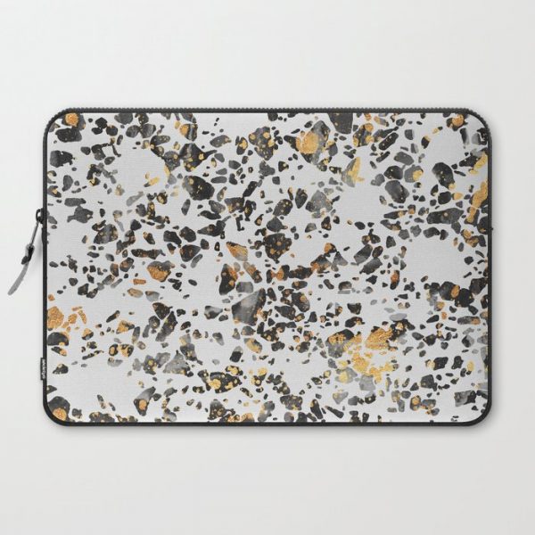 Gold Speckled Terrazzo Computer Cover by Elisabeth Fredriksson - Laptop Sleeve - 15"