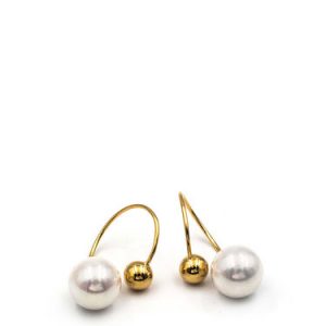 Golden 925 Sterling Silver Gold Plated Round Earrings