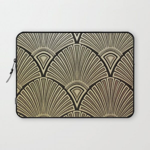 Golden Art Deco pattern Computer Cover by Love8 - Laptop Sleeve - 13"