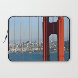 Golden Gate Bridge - Panoramic Downtown View Computer Cover by Melanie Viola - Laptop Sleeve - 13"