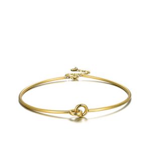 Golden Love Knot Synthetic Materials Choker