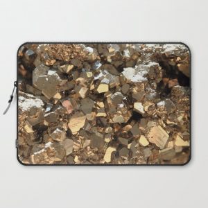 Golden Pyrite Mineral Computer Cover by TheQuarry - Laptop Sleeve - 15"