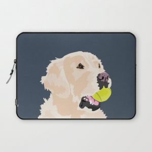 Golden Retriever with tennis ball Computer Cover by Teri Martin - Laptop Sleeve - 13"