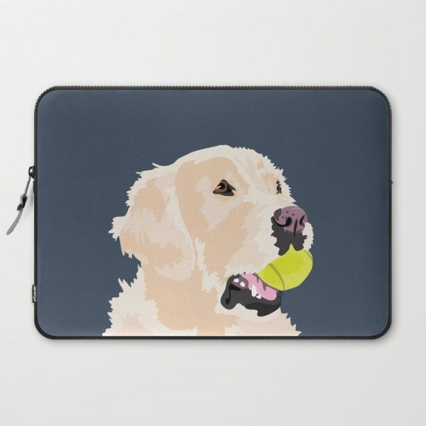 Golden Retriever with tennis ball Computer Cover by Teri Martin - Laptop Sleeve - 15"