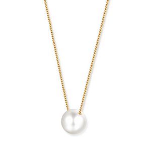 Golden Round 925 Sterling Pearl Silver Necklace