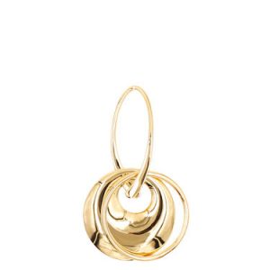 Golden Round 925 Sterling Silver Gold Plated Earring