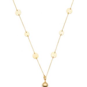 Golden Round 925 Sterling Silver Gold Plated Necklace