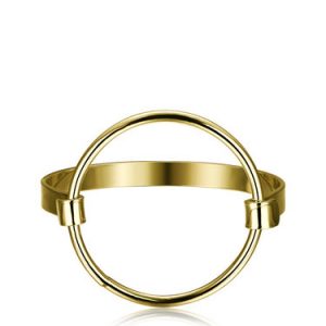 Golden Synthetic Materials Round Bracelet