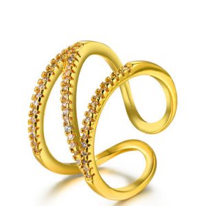 Golden Synthetic Materials Round Ring