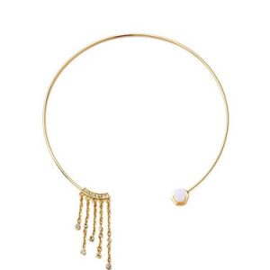 Golden Tassel Synthetic Materials Choker