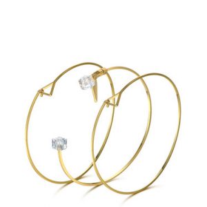 Golden Zircon Round Hold On Tight Bracelet Set