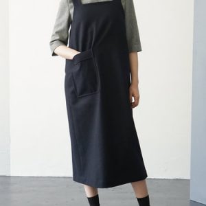 Gray Casual Pockets Midi Dress