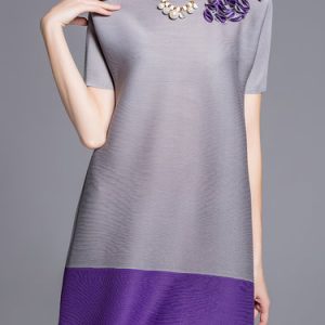 Gray Casual Polyester A-line Tunic