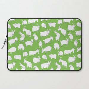 Green Goats Computer Cover by Vicky Webb AKA Crumpetsandcrabsticks - Laptop Sleeve - 15"