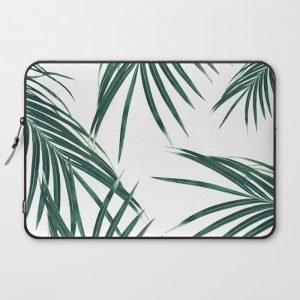 Green Palm Leaves Dream #2 #tropical #decor #art #society6 Computer Cover by Anita's & Bella's Art - Laptop Sleeve - 15"