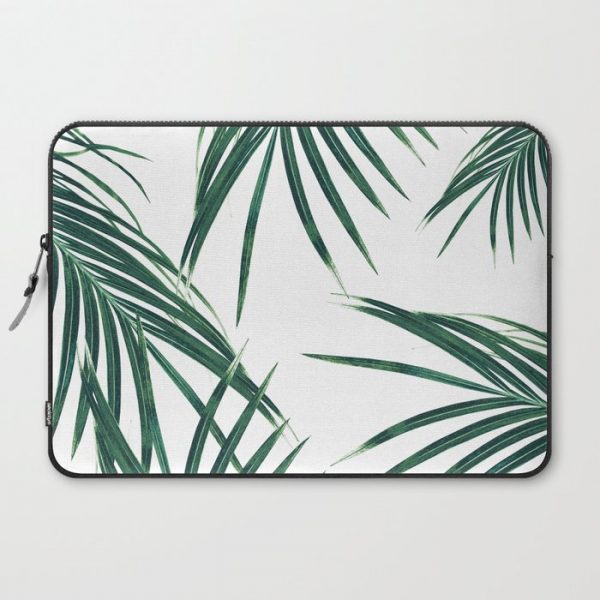 Green Palm Leaves Dream #2 #tropical #decor #art #society6 Computer Cover by Anita's & Bella's Art - Laptop Sleeve - 15"