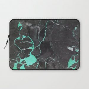 Grey and Blue Marble Computer Cover by cafelab - Laptop Sleeve - 13"