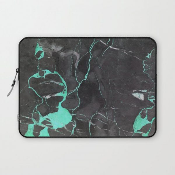 Grey and Blue Marble Computer Cover by cafelab - Laptop Sleeve - 13"