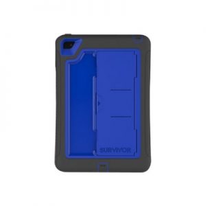 Griffin GB41367 Survivor Slim - Protective case for tablet - rugged - silicone polycarbonate - black blue - for Apple iPad mini 4