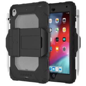 Griffin GIPD-005-BLK Survivor All-Terrain with Kickstand for iPad Mini (2019) & iPad Mini 4 - Black/Clear