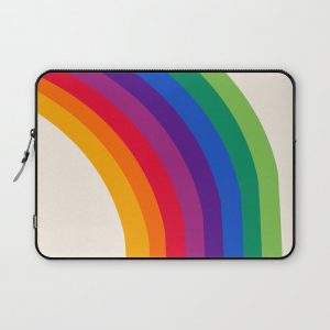 Groovy - rainbow 70s 1970s style retro throwback minimal happy hippie art decor Computer Cover by seventy eight - Laptop Sleeve - 13"