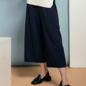 H-line Knitted Casual Wide Leg Pants