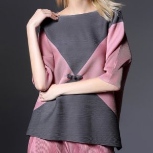 Half Sleeve Casual Crew Neck Blouse