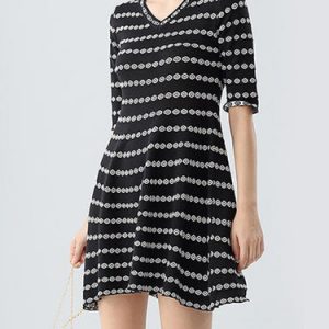 Half Sleeve Knitted Casual Mini Dress